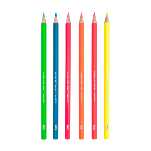 Lápis De Cor Mega Soft Color - Tons Neon - 6 Cores - Tris