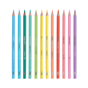 Lápis De Cor Mega Soft Color - Tons Tropicais - 12 Cores - Tris