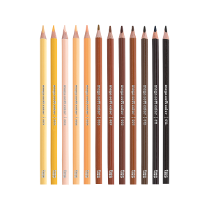 Lápis De Cor Mega Soft Color - Tons De Pele - 12 Cores - Tris
