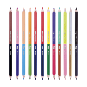 Lápis De Cor Ponta Dupla Mega Soft Color - Bicolor - 24 Cores - Tris