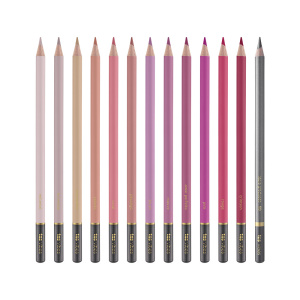 Lapis De Cor Vibes - Tons Rosé - 12 Cores + 1 Lápis 6B - Tris