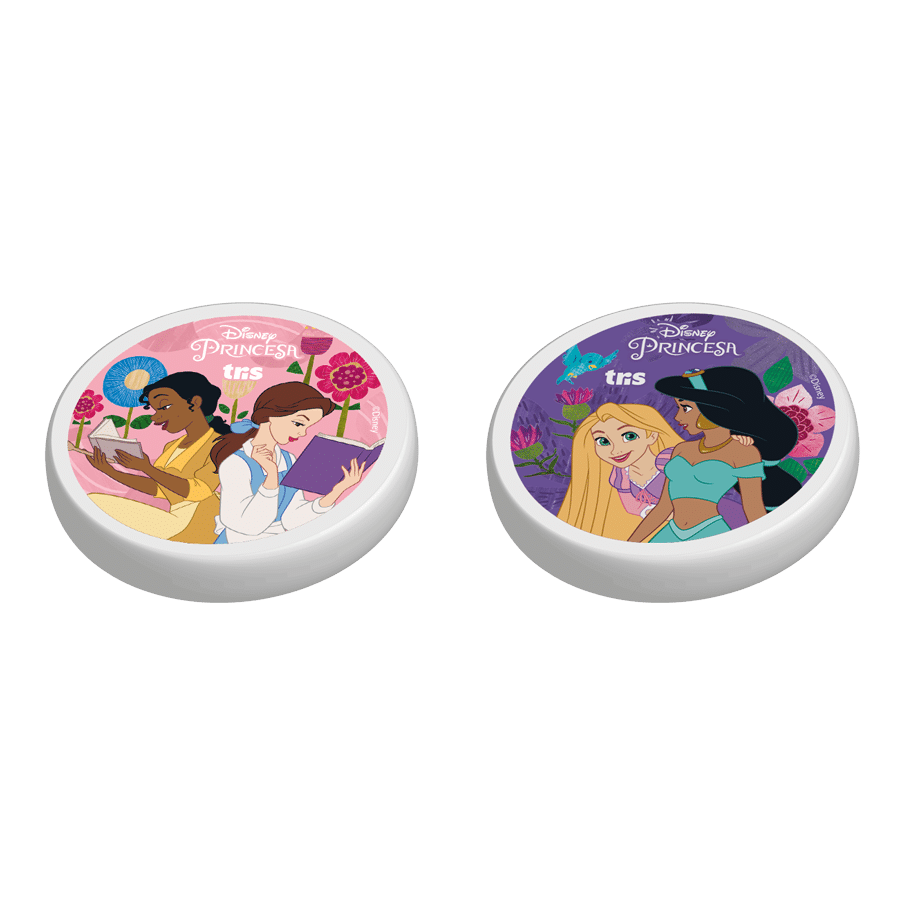 Kit Apontador com Depósito + Borracha - Cartela C/2 peças - Princesas - Imagem 3