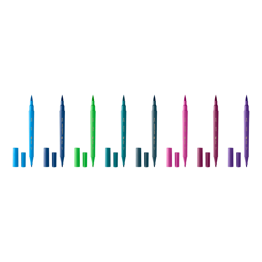 Caneta Brush Vibes - Aurora Boreal - 8 Cores - Tris - Imagem 3