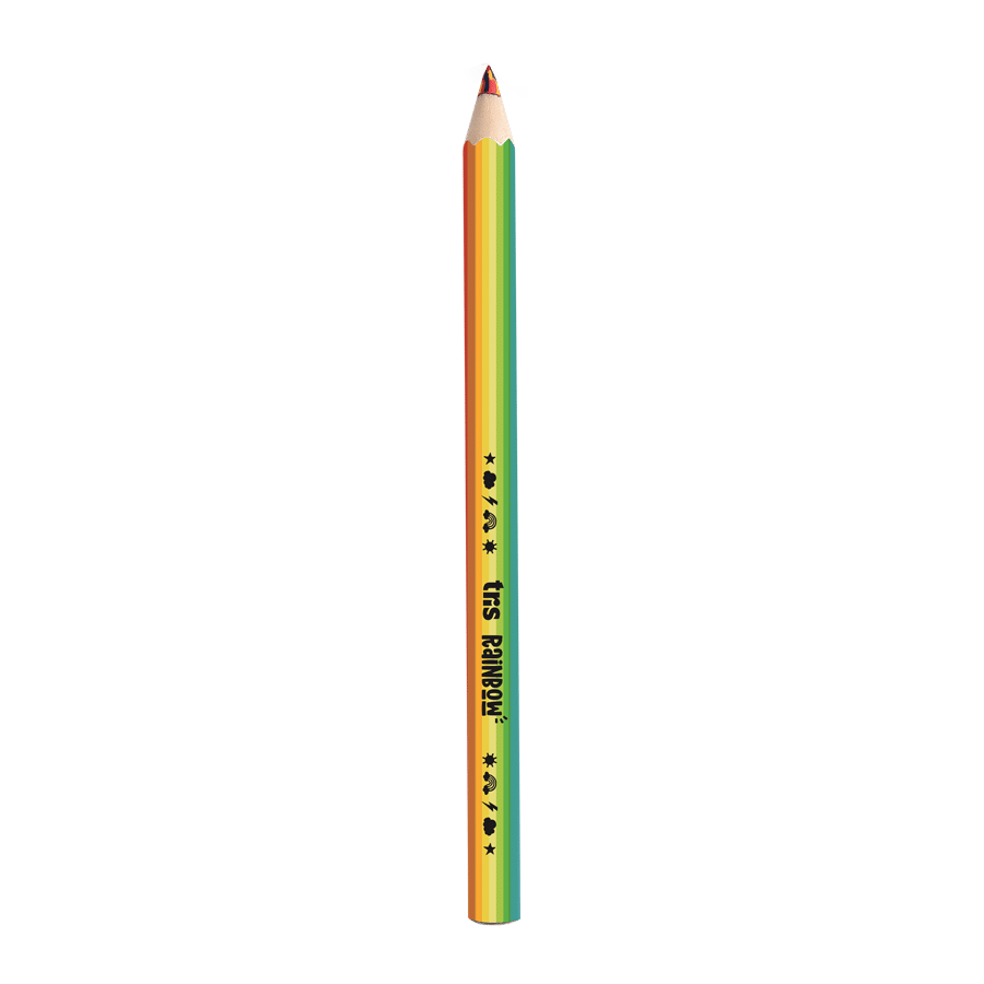 Lápis De Cor Jumbo Rainbow - Mina Multicolorida - Cart C/2 UN - Imagem 2