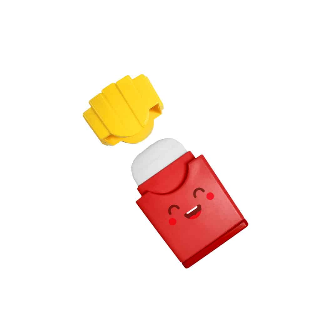 Apontador com Depósito + Borracha Lanches - Cores Sortidas - Display C/16 un - Tris - Imagem 5