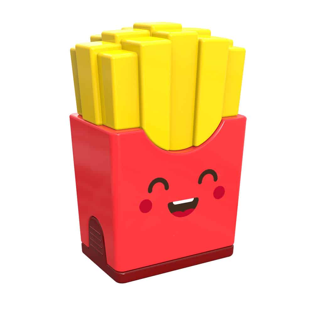 Apontador com Depósito + Borracha Lanches - Cores Sortidas - Display C/16 un - Tris - Imagem 3