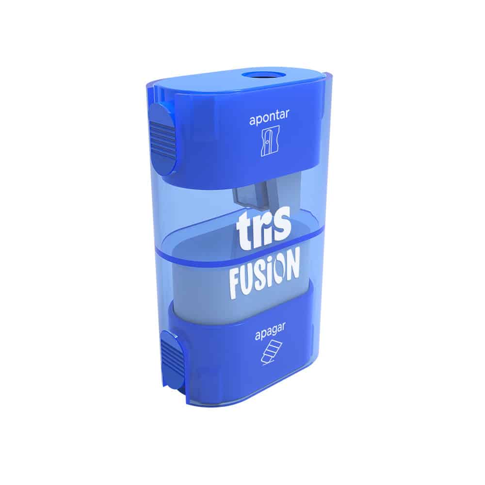 Apontador com Depósito + Borracha Fusion - Cores Sortidas - Display C/16 un - Tris - Imagem 3