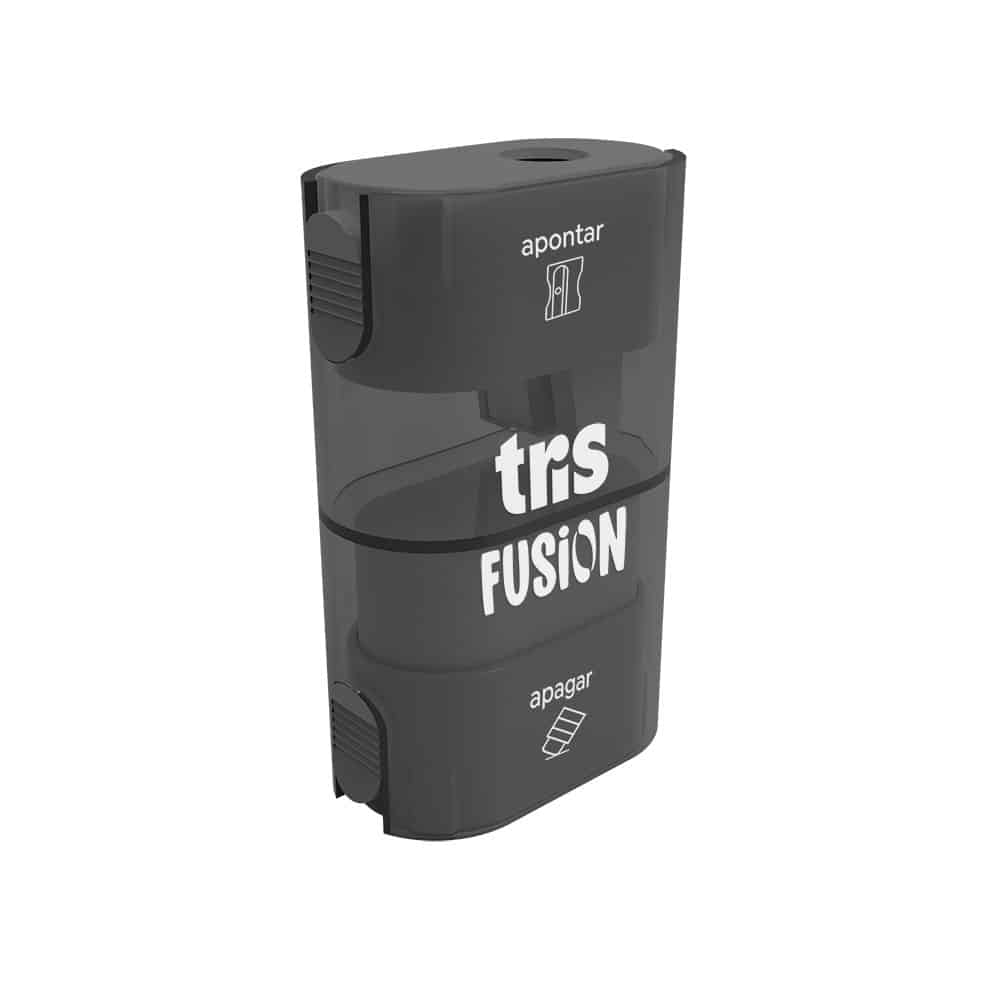 Apontador com Depósito + Borracha Fusion - Cores Sortidas - Display C/16 un - Tris - Imagem 2
