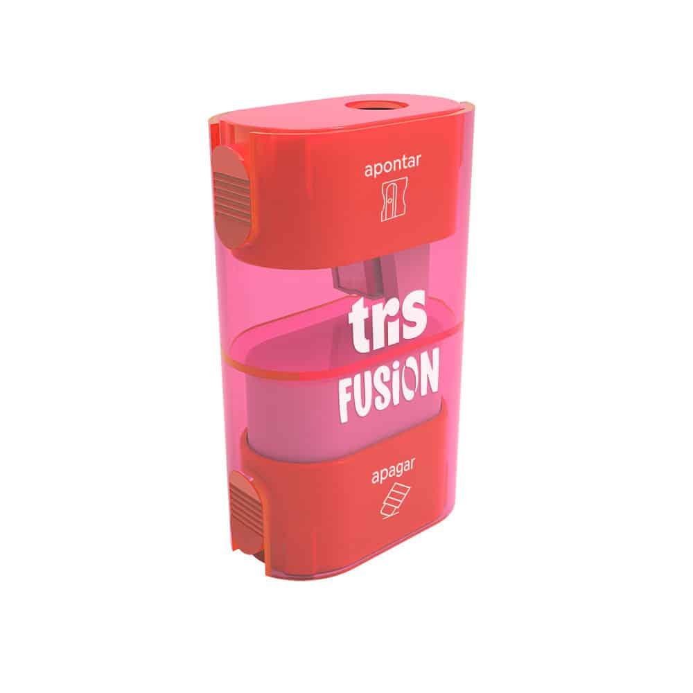 Apontador com Depósito + Borracha Fusion - Cores Sortidas - Display C/16 un - Tris - Imagem 4