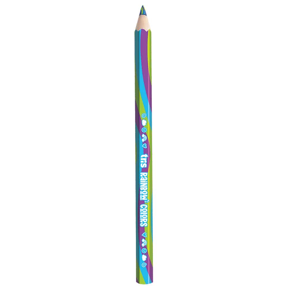 Lápis de Cor Tamanho Jumbo Rainbow - Mina Multicolorida Colors - Pote C/24 un - Tris - Imagem 4