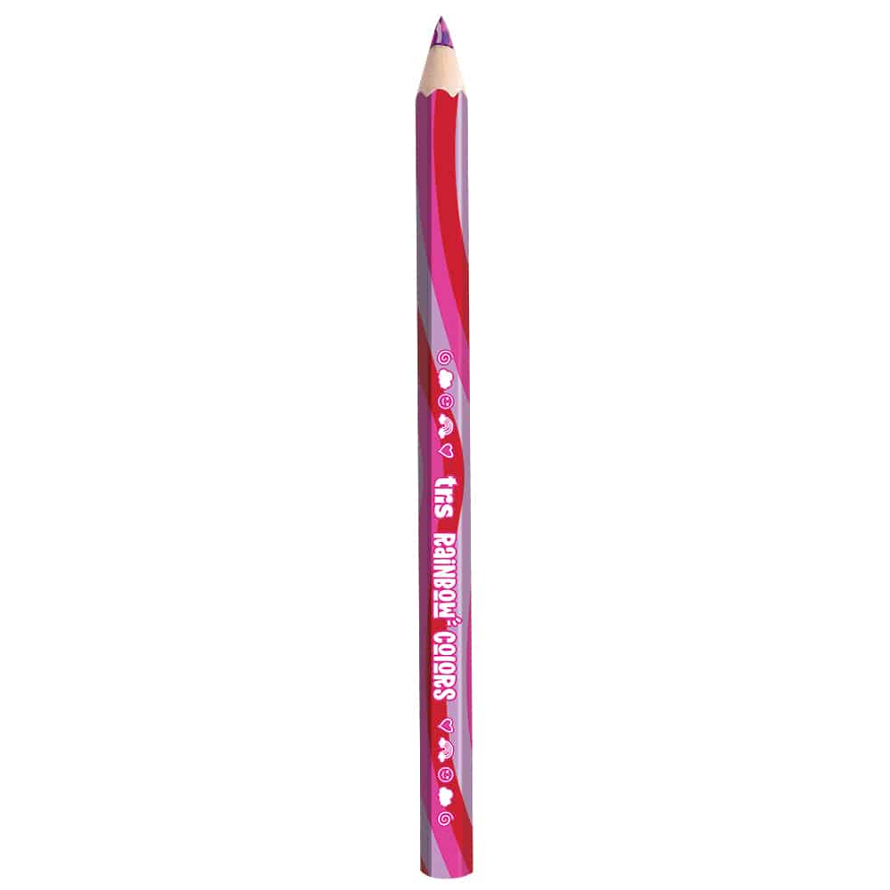 Lápis de Cor Tamanho Jumbo Rainbow - Mina Multicolorida Colors - Pote C/24 un - Tris - Imagem 2