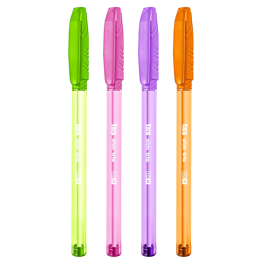 Caneta Esferográfica Slide Trio – Cores Fashion – 1.0mm – Caixa C