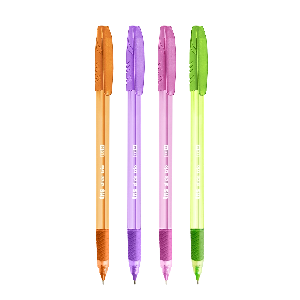 Caneta Esferográfica Slide Trio – Cores Fashion – 1.0mm – Caixa C